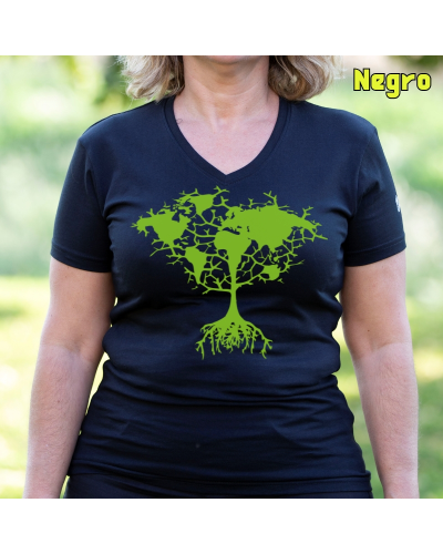 Camiseta Mujer Arbol Tierra - manga corta