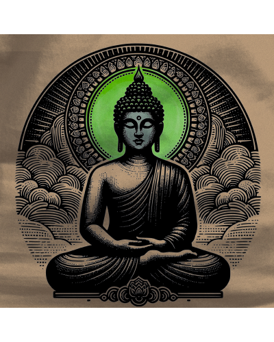 Camiseta hombre manga corta - Buda