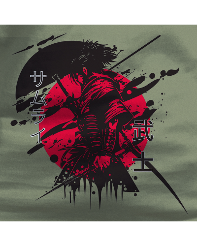 Sudadera hombre con capucha Red Samurai