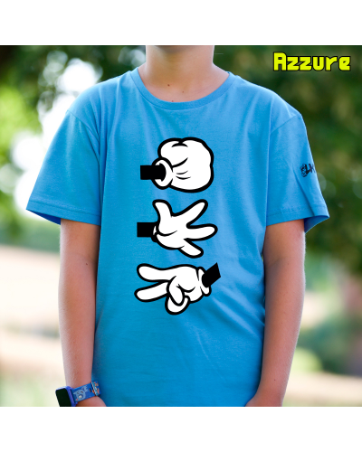 Camiseta Niño Manga Corta - Piedra Papel Tijera