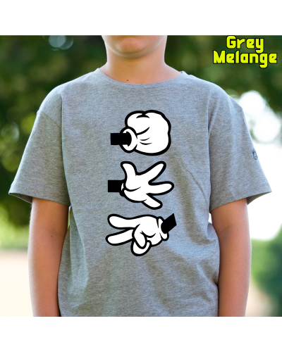 Camiseta Niño Manga Corta - Piedra Papel Tijera
