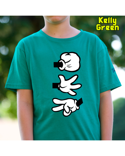 Camiseta Niño Manga Corta - Piedra Papel Tijera