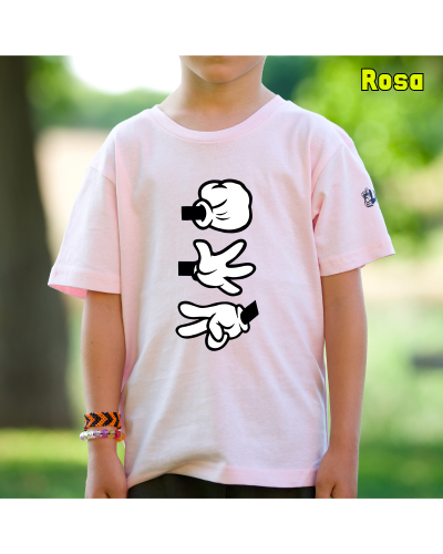 Camiseta Niño Manga Corta - Piedra Papel Tijera