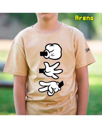 Camiseta Niño Manga Corta - Piedra Papel Tijera