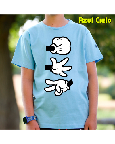 Camiseta Niño Manga Corta - Piedra Papel Tijera
