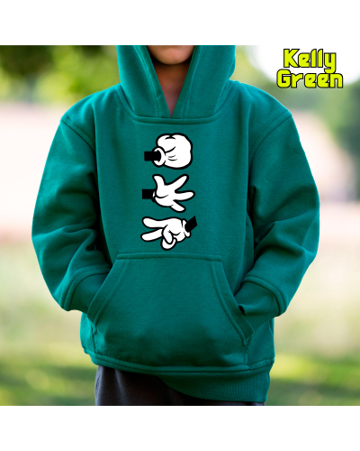 Sudadera Niño con capucha - Piedra Papel Tijera