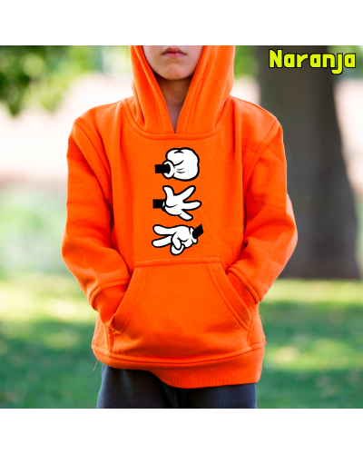 Sudadera Niño con capucha - Piedra Papel Tijera