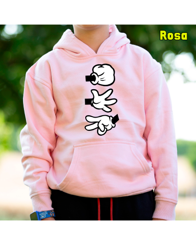 Sudadera Niño con capucha - Piedra Papel Tijera