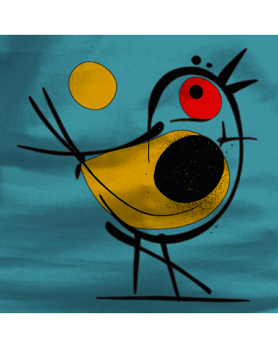 Camiseta hombre Pajarito - manga corta