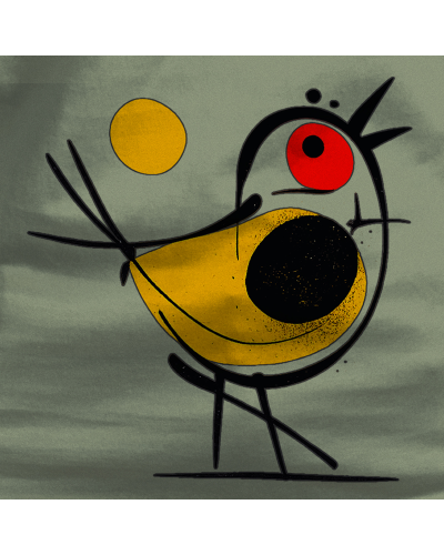 Sudadera hombre con capucha Pajarito