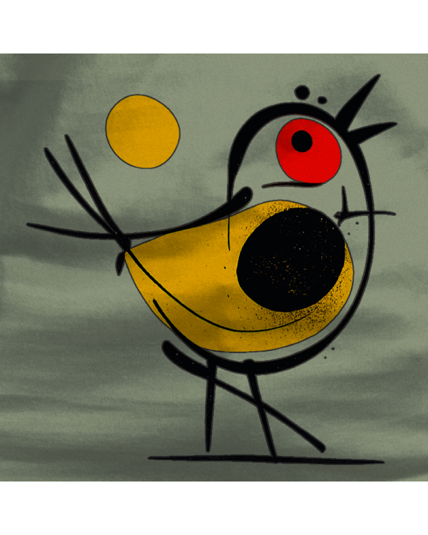 Sudadera hombre con capucha Pajarito