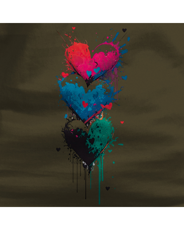 Camiseta hombre Three Hearts - manga corta