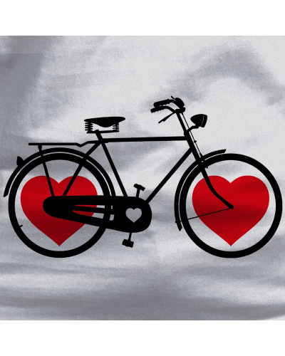 Diseño original y vintage sobre el amor a las bicicletas.