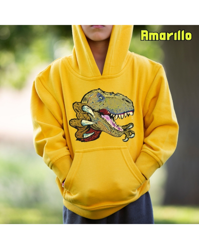 Sudadera niño con capucha T REX  La Kamiseta K Buskas