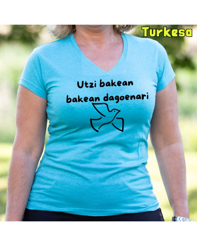 Camiseta Mujer Utzi Bakean Bakean Dagenari - manga corta