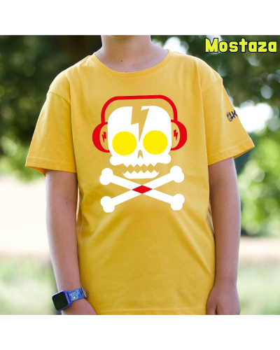 Camiseta niño manga corta - SKULL DJ