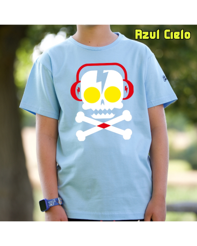 Camiseta niño manga corta - SKULL DJ