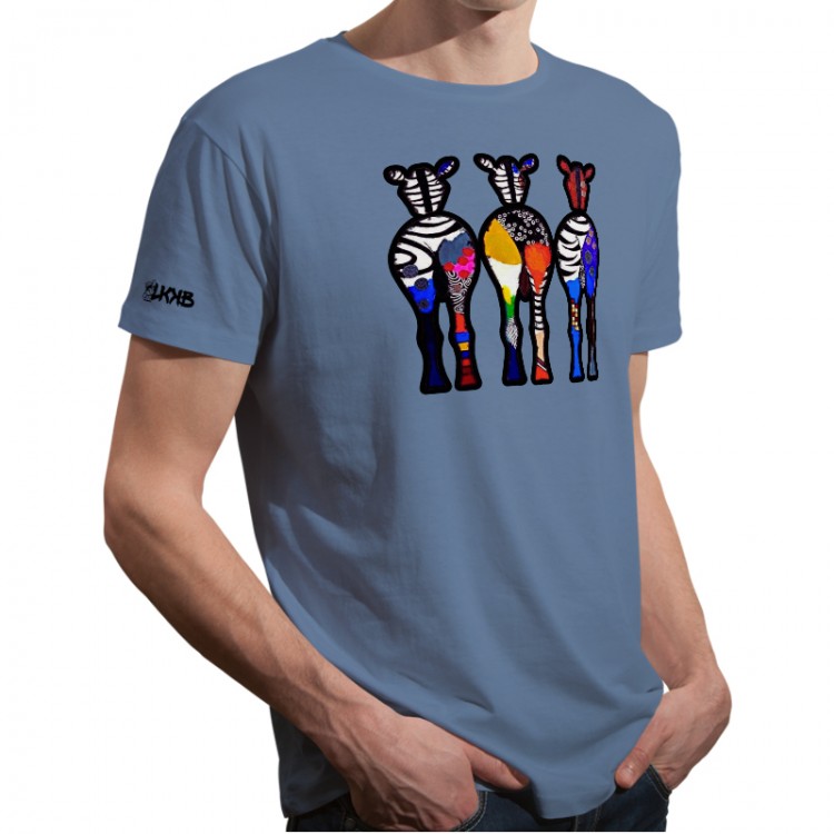 Three Colorful Zebras