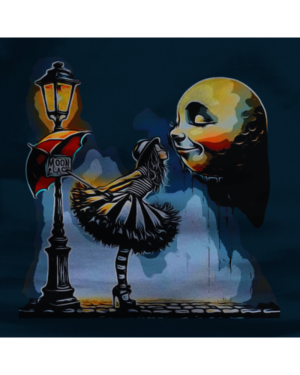 Sudadera mujer con capucha Moon Place  La Kamiseta K Buskas