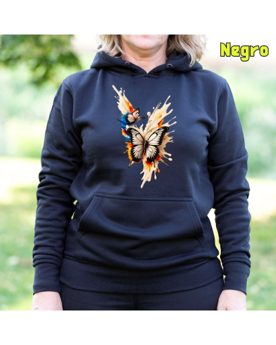 Sudadera mujer con capucha Mariposas La Kamiseta K Buskas