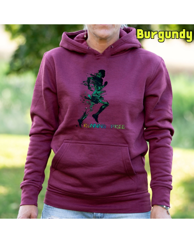 Sudadera mujer con capucha Running Free  La Kamiseta K Buskas