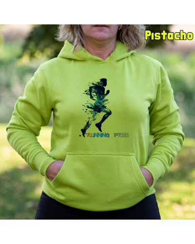 Sudadera mujer con capucha Running Free