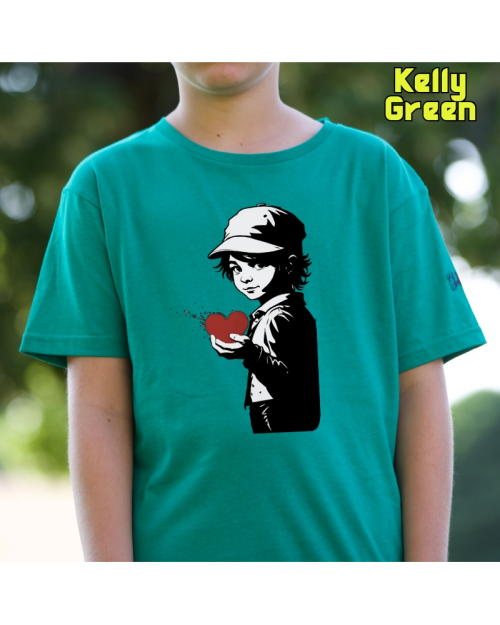 Camiseta niño Corazón En La Mano - manga corta
