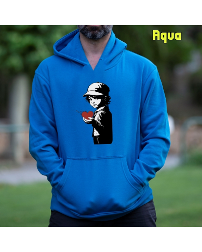 Sudadera hombre con capucha Corazón En La Mano  La Kamiseta K Buskas
