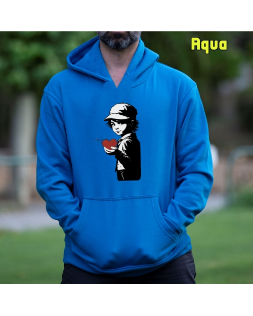 Sudadera hombre con capucha Corazón En La Mano  La Kamiseta K Buskas