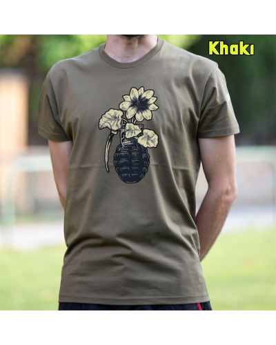 Camiseta Hombre Manga Corta - FLOWERS NO WAR