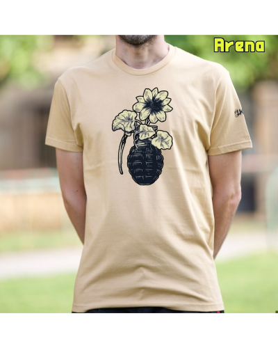 Camiseta Hombre Manga Corta - FLOWERS NO WAR