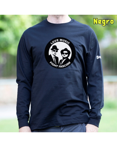 Camiseta Hombre Blues Brothers Antifa - manga larga