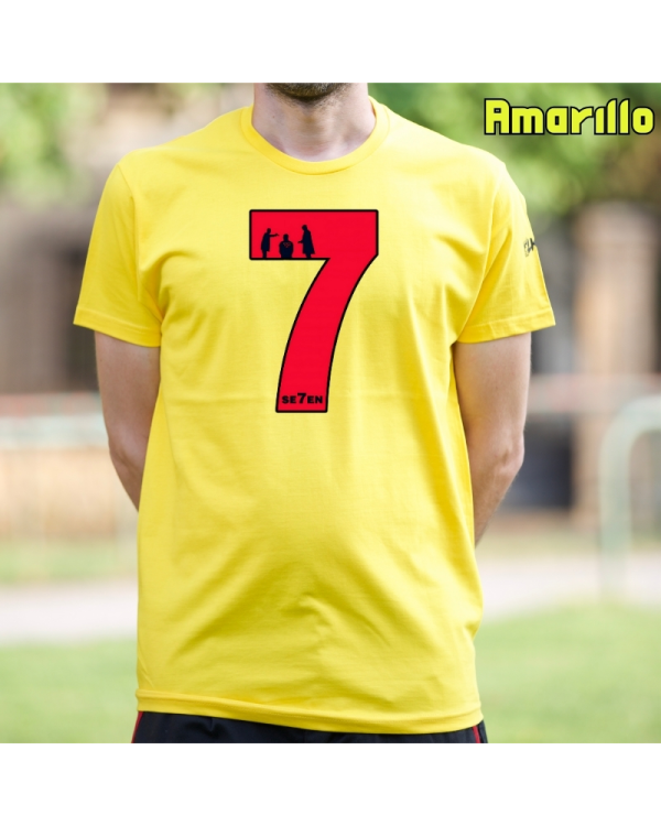Camiseta Hombre Manga Corta-Seven Amarillo