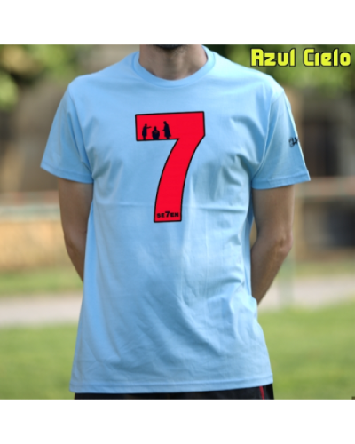 Camiseta Hombre Manga Corta-Seven AzulCielo