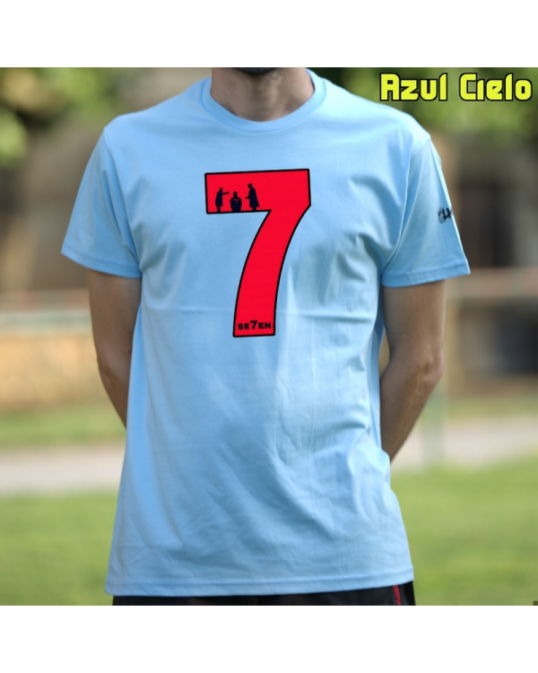 Camiseta Hombre Manga Corta-Seven AzulCielo
