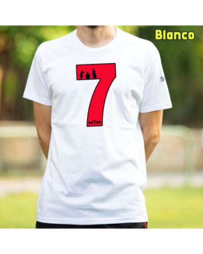 Camiseta Hombre Manga Corta-Seven Blanco