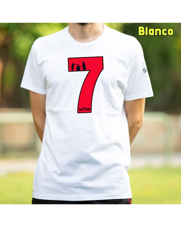 Camiseta Hombre Manga Corta-Seven Blanco