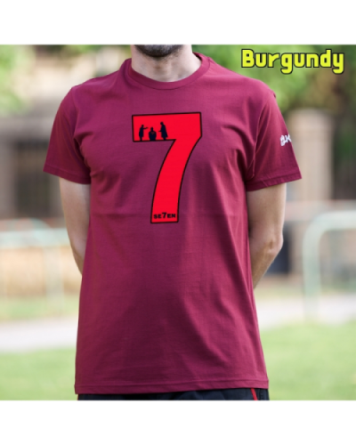 Camiseta Hombre Manga Corta-Seven Burgundy