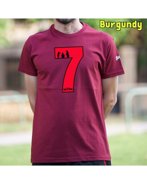 Camiseta Hombre Manga Corta-Seven Burgundy