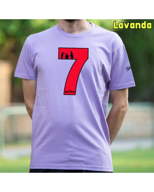 Camiseta Hombre Manga Corta-Seven Lavanda