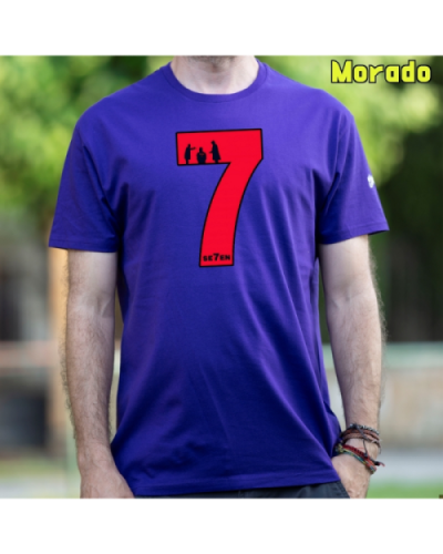 Camiseta Hombre Manga Corta-Seven Morado