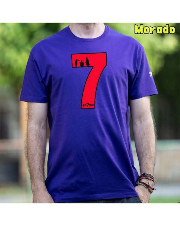 Camiseta Hombre Manga Corta-Seven Morado