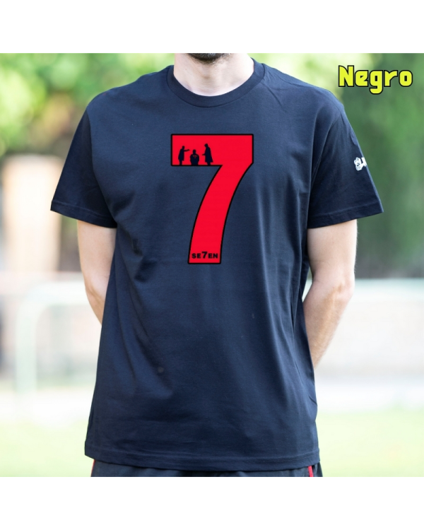 Camiseta Hombre Manga Corta-Seven Negro