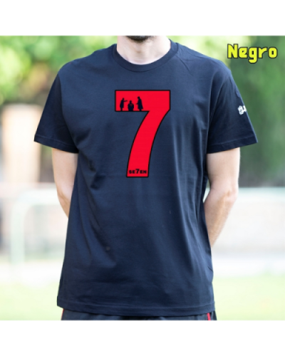 Camiseta Hombre Manga Corta-Seven Negro