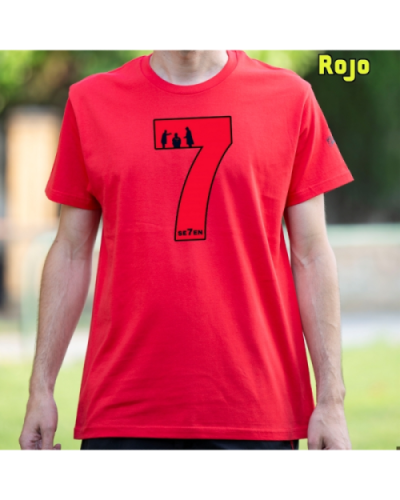 Camiseta Hombre Manga Corta-Seven Rojo