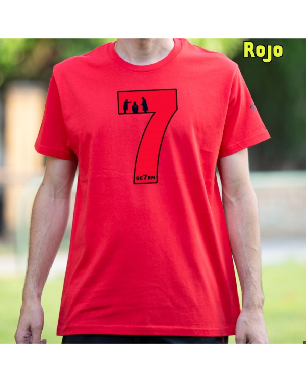 Camiseta Hombre Manga Corta-Seven Rojo