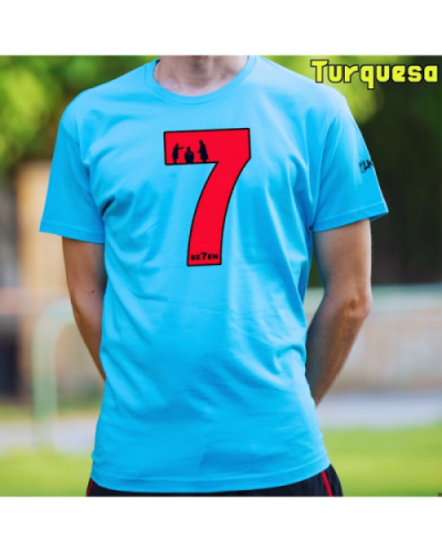 Camiseta Hombre Manga Corta-Seven Turquesa