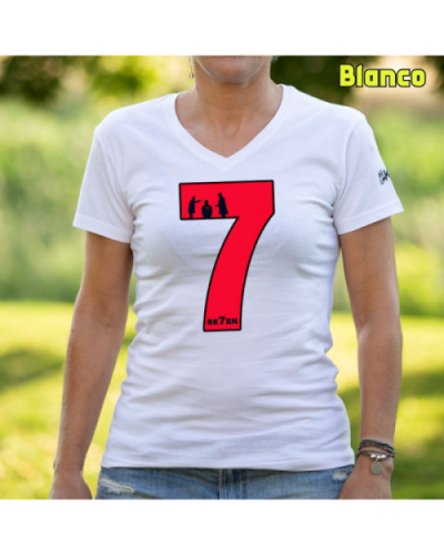 Camiseta Mujer Manga Corta-Seven Blanco