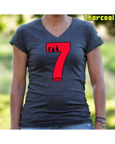Camiseta Mujer Manga Corta-Seven Charcoal
