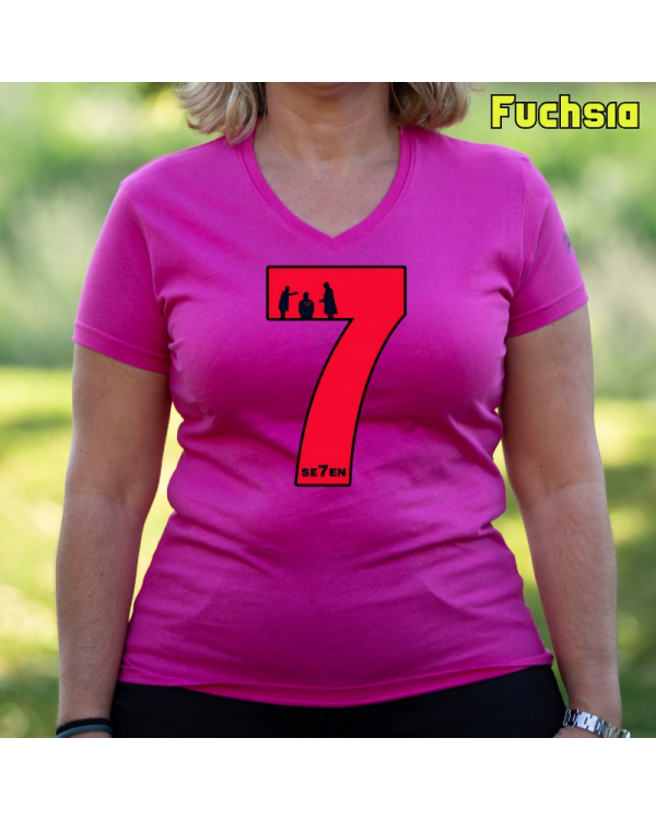 Camiseta Mujer Manga Corta-Seven Fuchsia